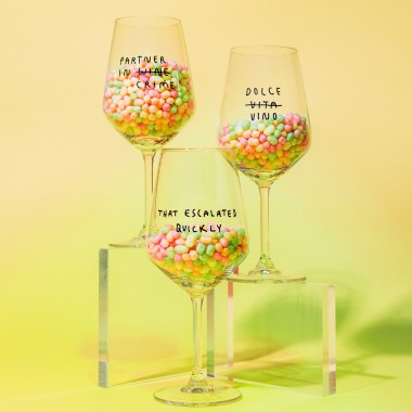 Statement Designer Weinglas - diverse Designs