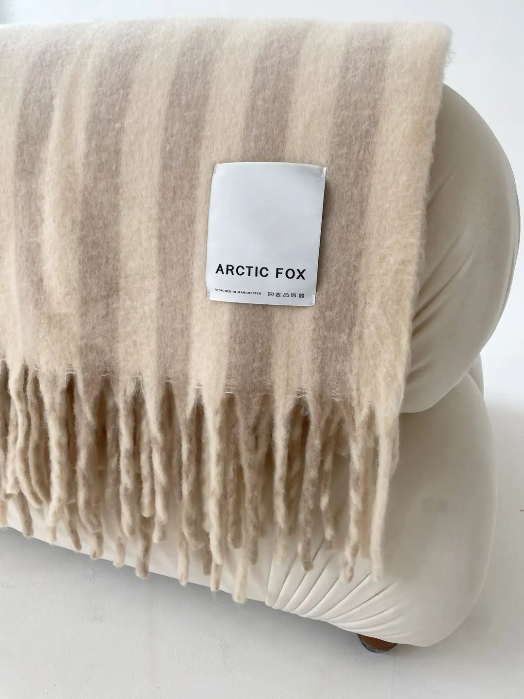 The Wool Stripe Plaid - Helltaupe gestreift